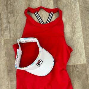 NWOT Fila Visor and Tank Top XS